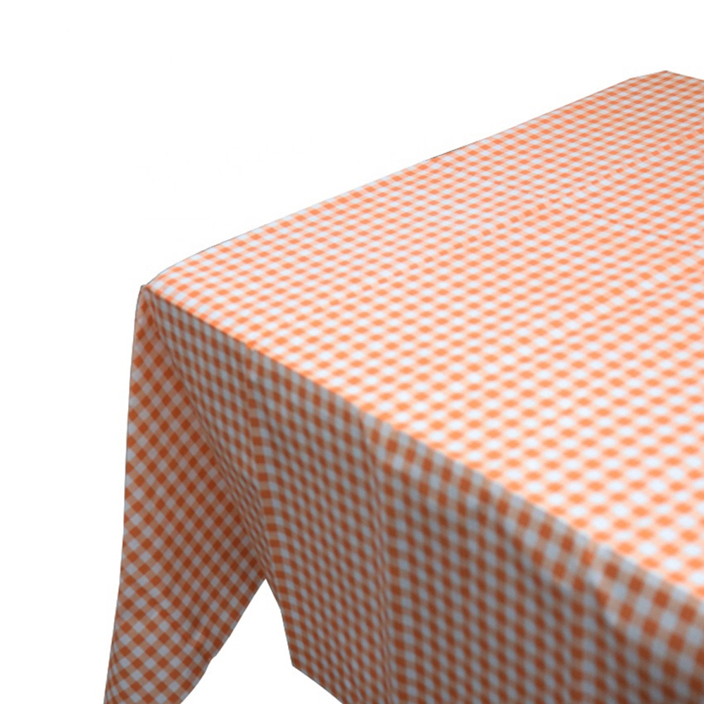  Biodegradable Waterproof Orange Line Grid Paper Tablecloth