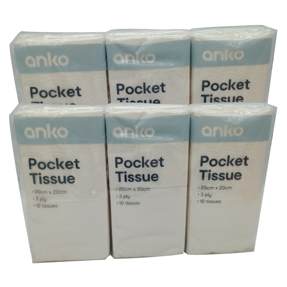 Light blue designed pocket tissue for advertisements