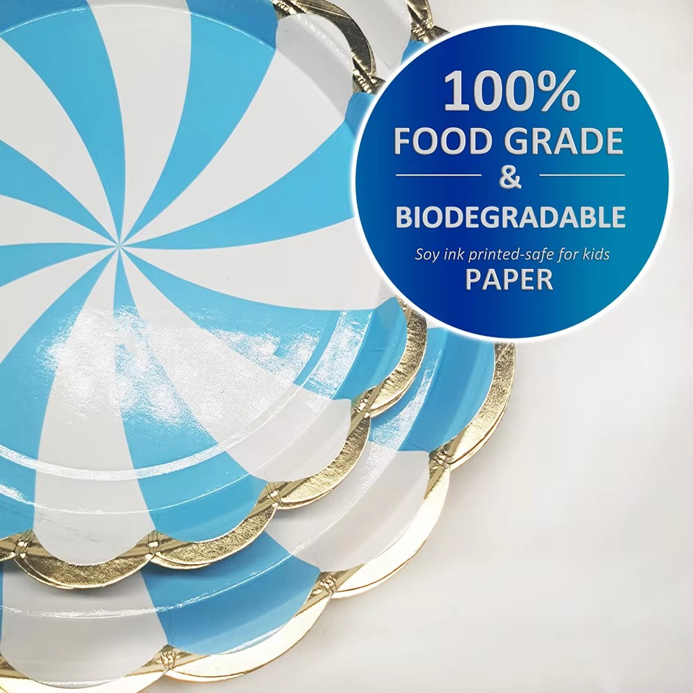 Disposable Eco-Friendly Laciness Foil Windmill Dinner Paper