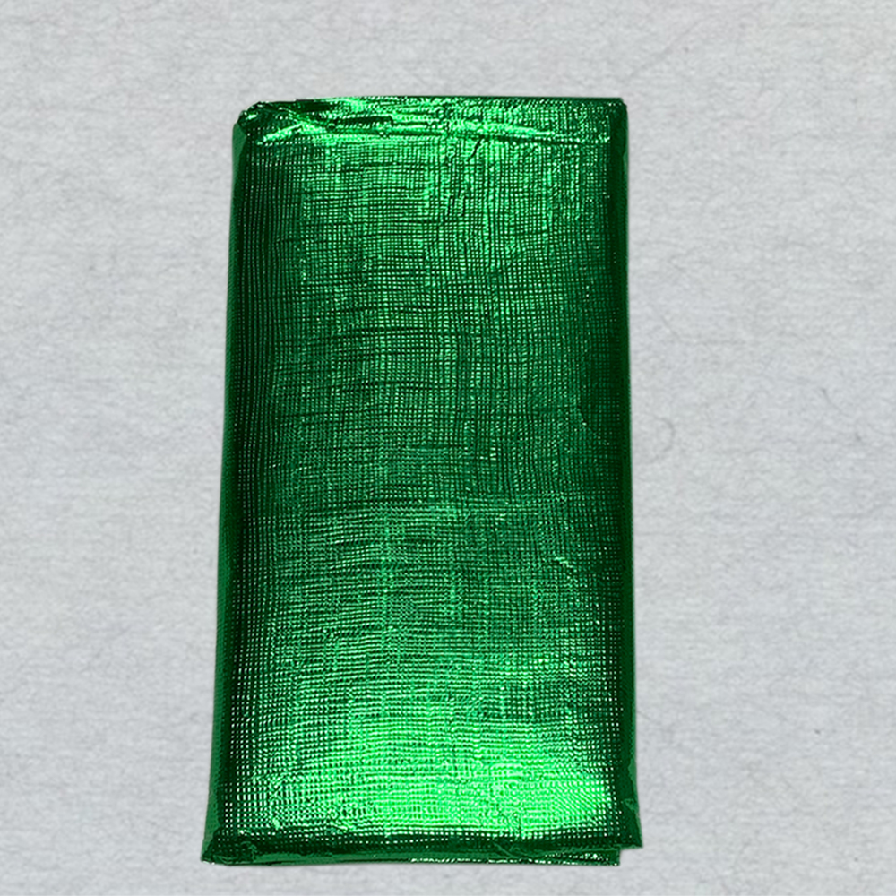 Green CPP Coated Aluminum Film Covered Velvet Tablecloth