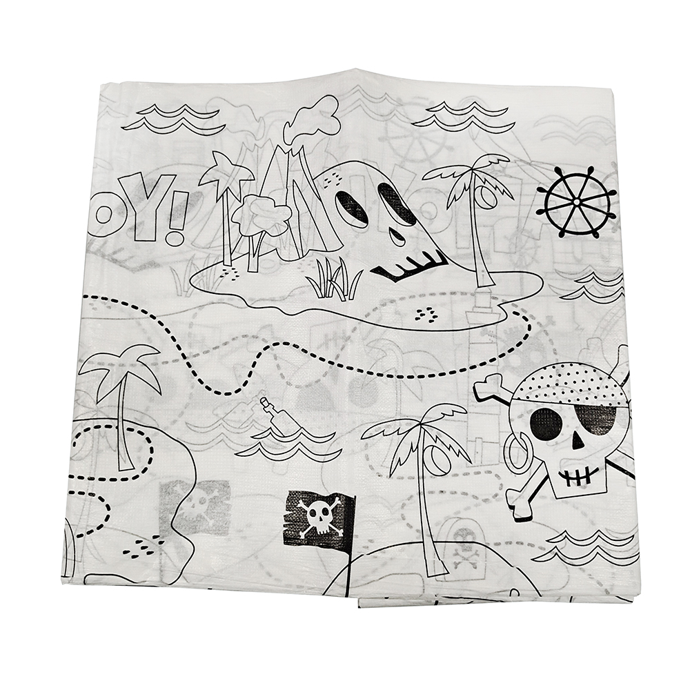 Skull-head printed graffiti tablecloth