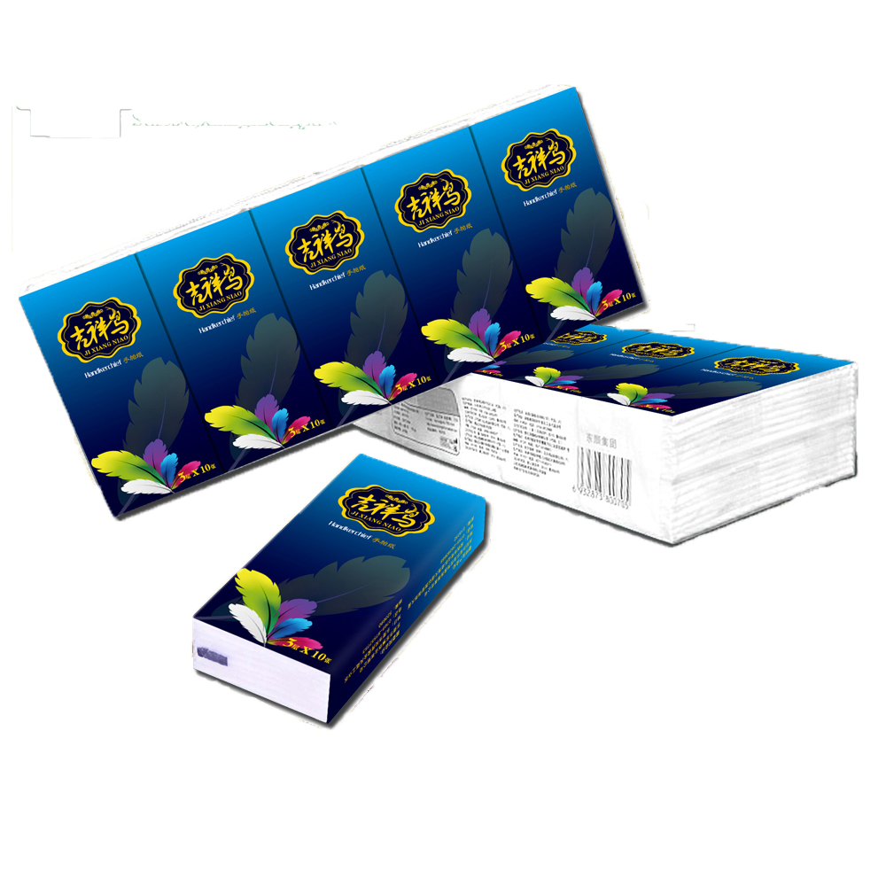 10 Packaged with auspicious bird design, pocket tissue
