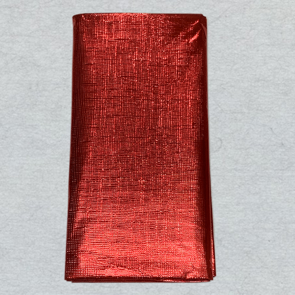 Red CPP Coated Aluminum Film Covered Velvet Tablecloth