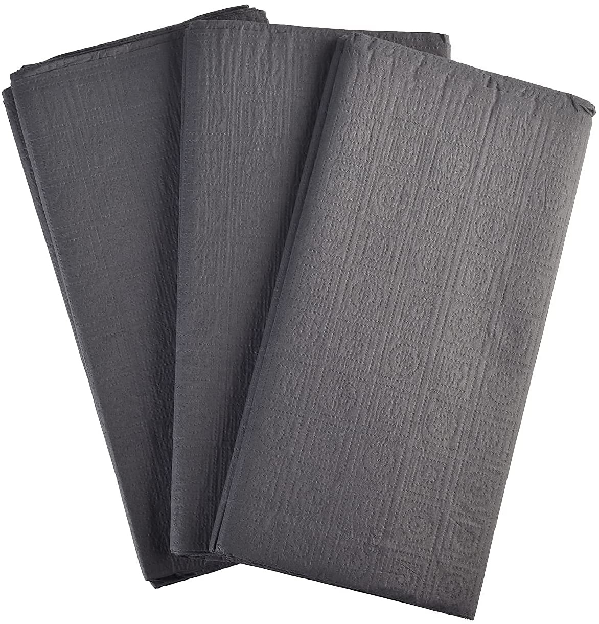 Black tissue paper tablecloth
